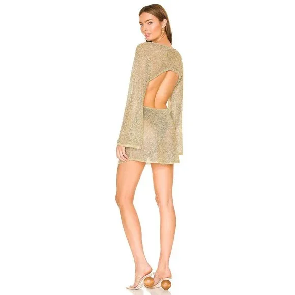 Cult Gaia Hazen Knit Dress in Gold - Picture 4 of 16